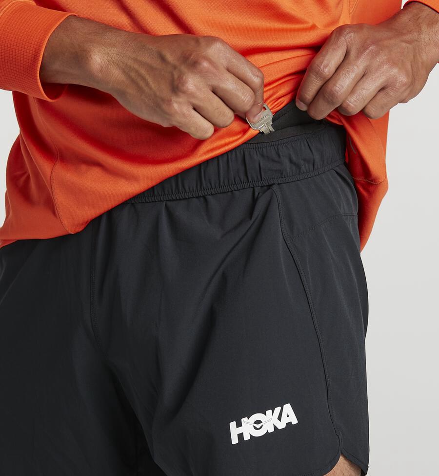 Shorts Mens - Hoka One One Performance - Black - QUFAVNG-65